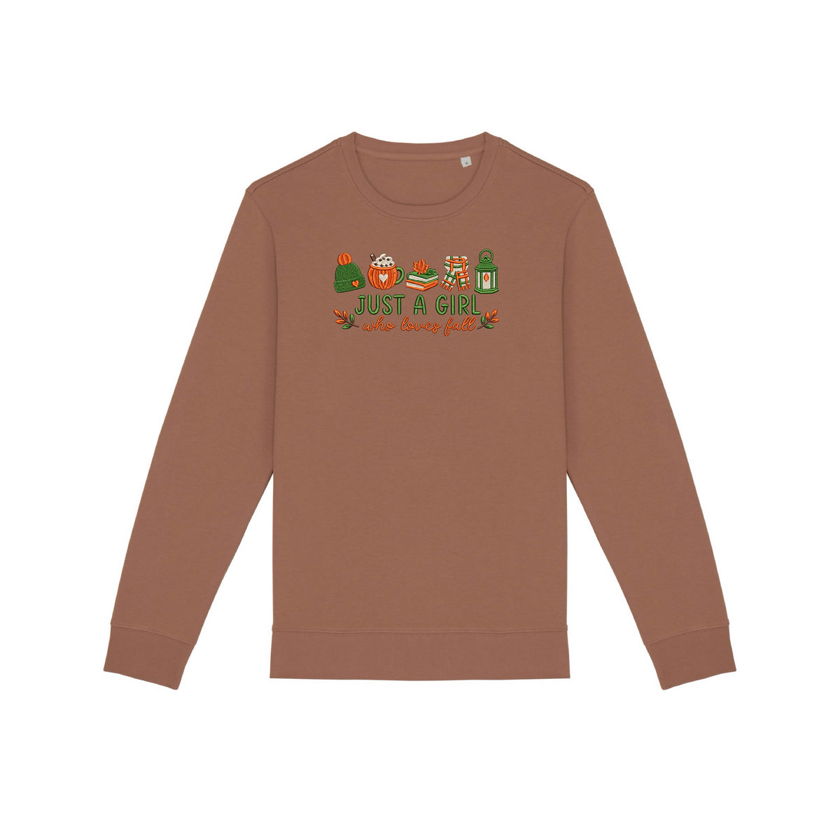 Sweat brodé « Just a girl who loves fall » d’Automne