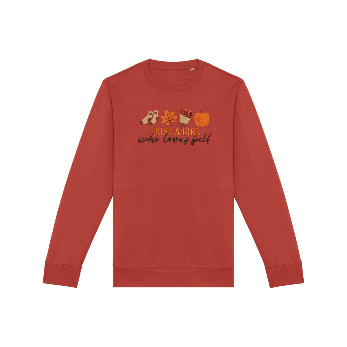 Sweat brodé « Just a girl who loves fall » d’Automne