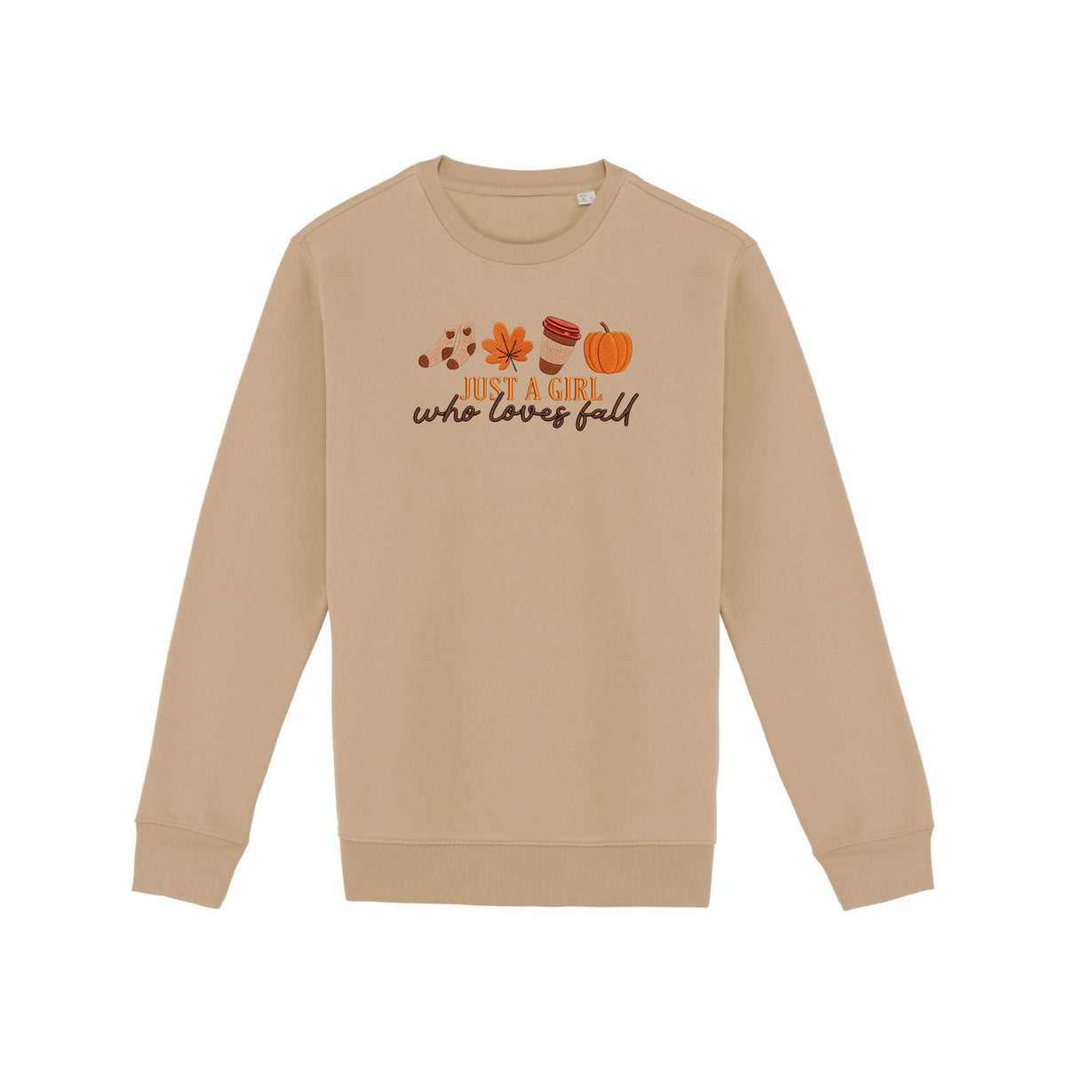 Sweat brodé « Just a girl who loves fall » d’Automne