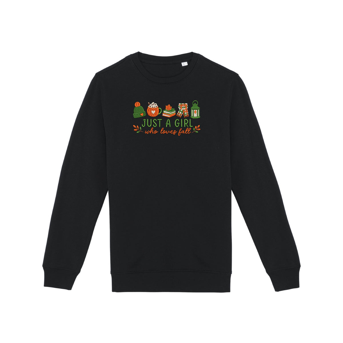 Sweat brodé « Just a girl who loves fall » d’Automne
