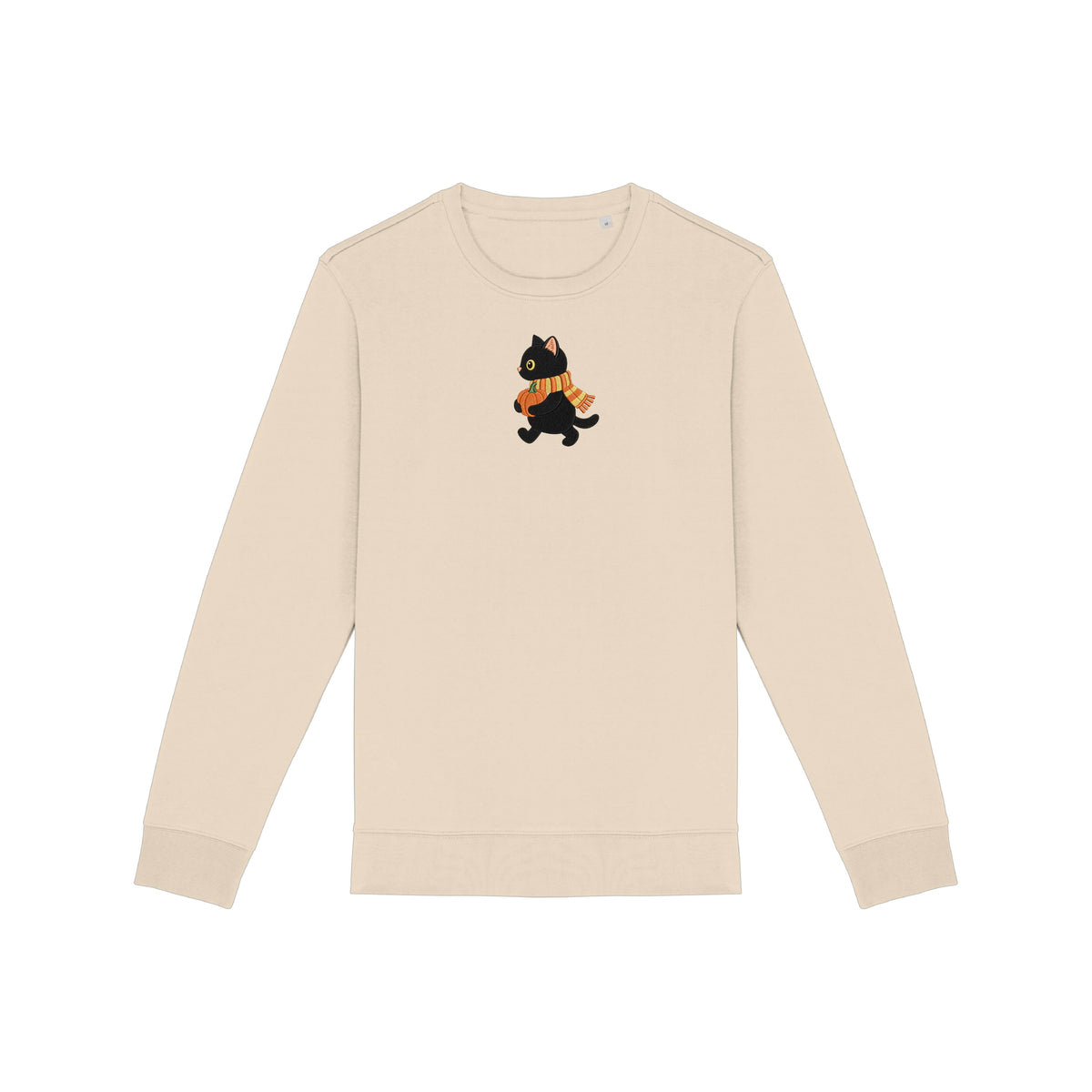 Sweat brodé « Chat citrouille » d’Halloween