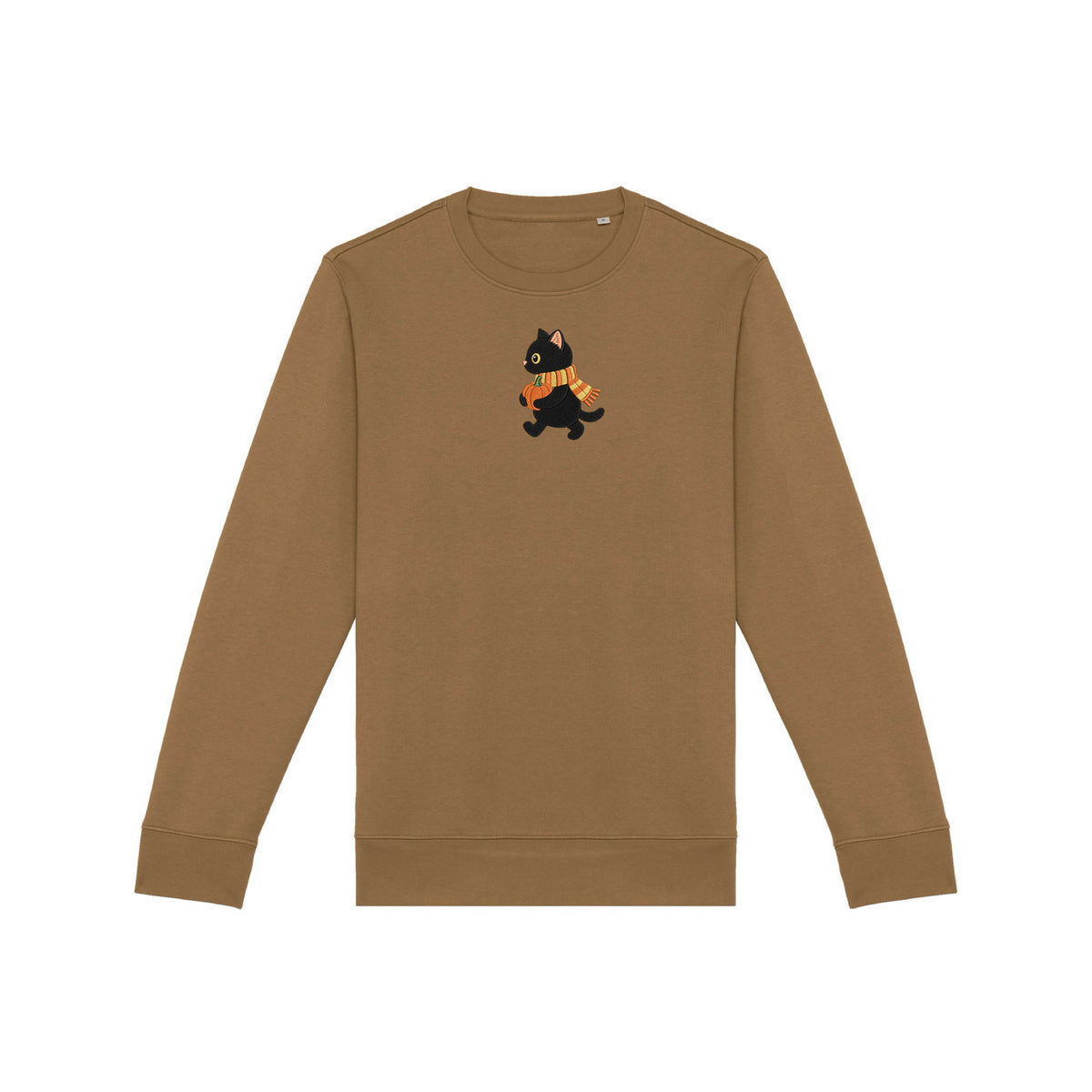 Sweat brodé « Chat citrouille » d’Halloween