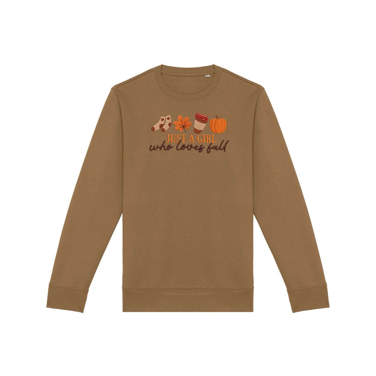 Sweat brodé « Just a girl who loves fall » d’Automne
